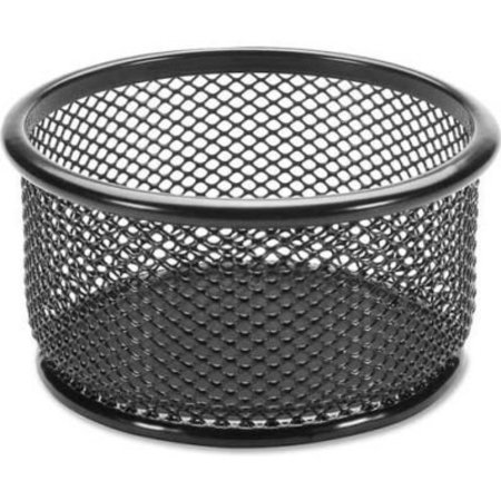 LORELL Lorell® Mesh Paper Clip Holder 3-3/4" x 3-3/4" Black 84150